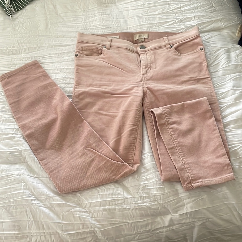 Dusty pink: Loft corduroy modern skinny pants